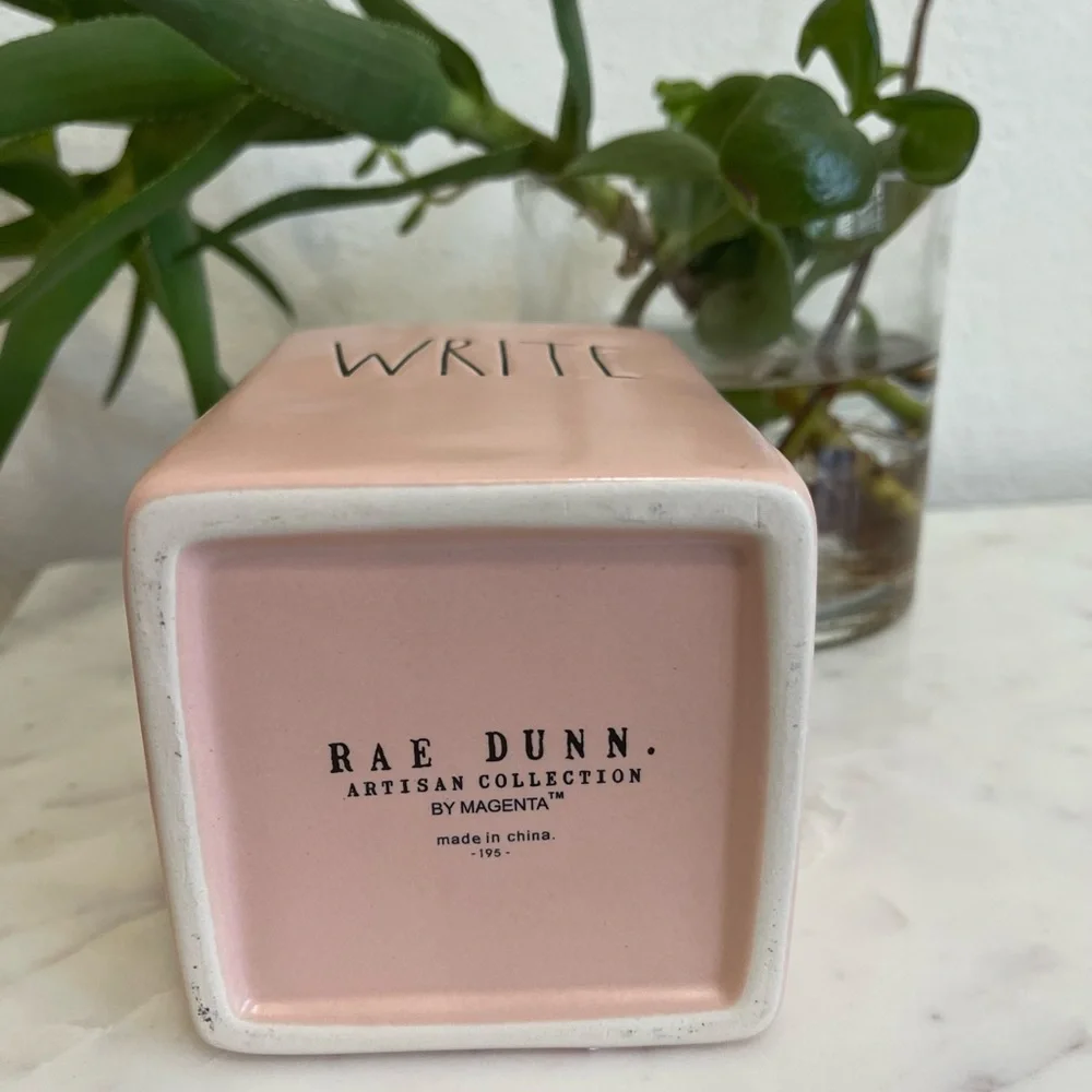 New Rae Dunn Write ceramic pen pencil cup.